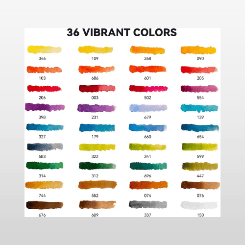 36-Color Watercolor Paint Set – High-Pigmented, Non-Toxic, Includes Brush