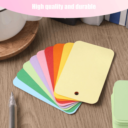 450-Count Colored Flashcards – Multi-Color, Premium Kraft Paper, Includes Binder Ring