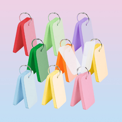 450-Count Colored Flashcards – Multi-Color, Premium Kraft Paper, Includes Binder Ring