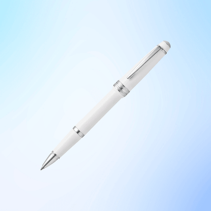Fountain Pen with Stainless Steel Nib – Glossy Gray Finish, Black Ink Cartridges Included