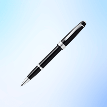 Fountain Pen with Stainless Steel Nib – Glossy Gray Finish, Black Ink Cartridges Included