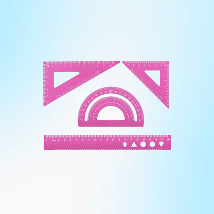 Aluminum Geometry Tool Set – Comprehensive Math Ruler Kit