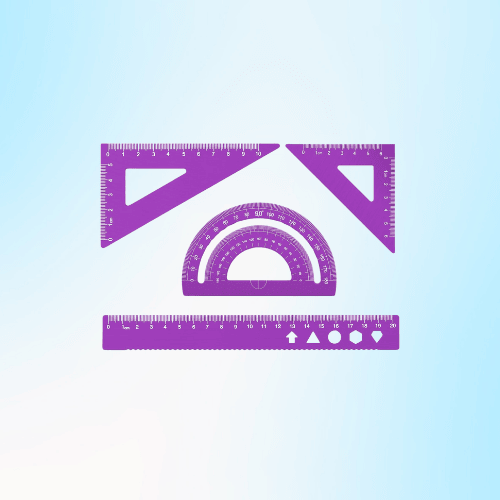 Aluminum Geometry Tool Set – Comprehensive Math Ruler Kit