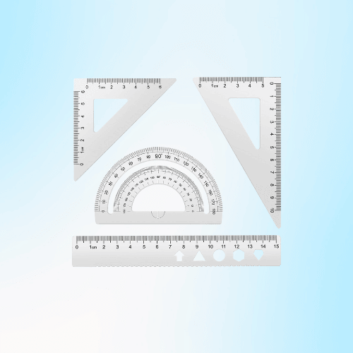 Aluminum Geometry Tool Set – Comprehensive Math Ruler Kit