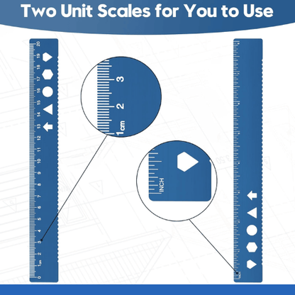 Aluminum Geometry Tool Set – Comprehensive Math Ruler Kit