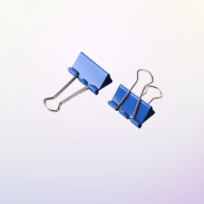25-Piece Medium Binder Clips Set – 1-1/4 Inch, Colored, Strong & Durable for Office, School, and Crafts
