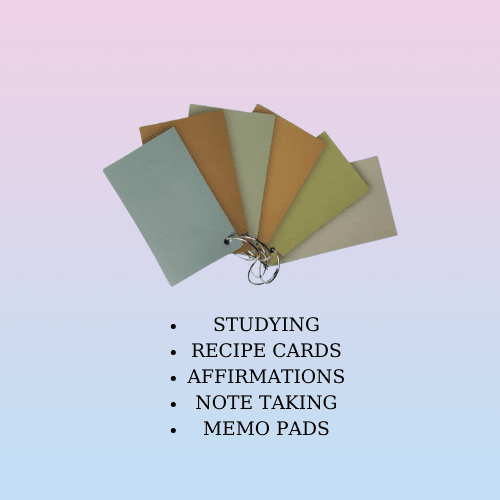 300-Count Neutral Tone Flashcards with Stainless Steel Rings